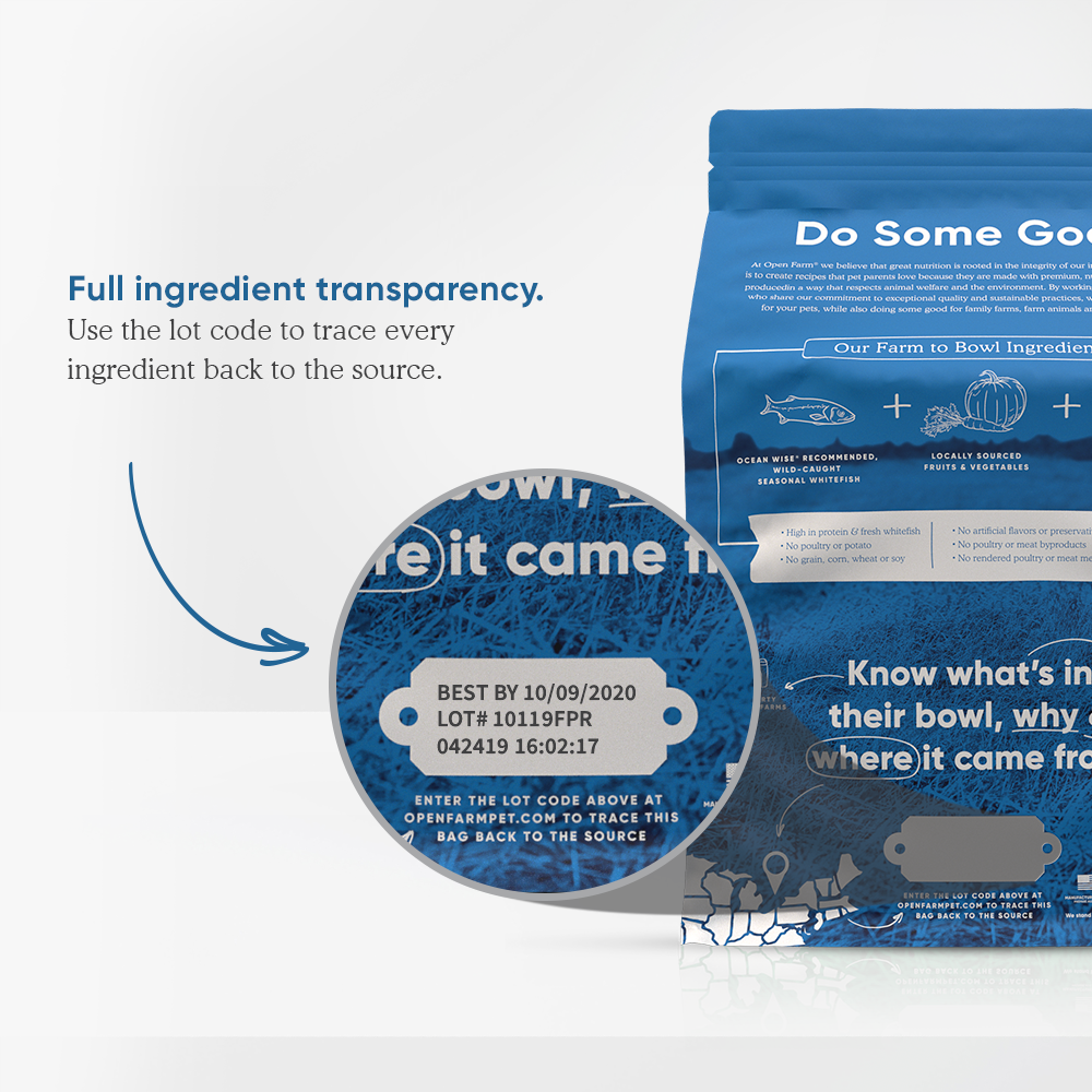 Open Farm Catch-of-the-Season Dry Dog Food ingredient transparency