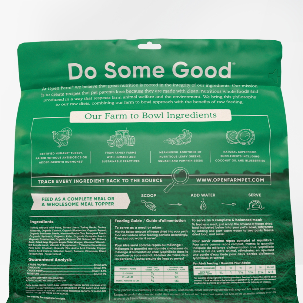 Homestead Turkey Freeze Dried Raw Dog Food