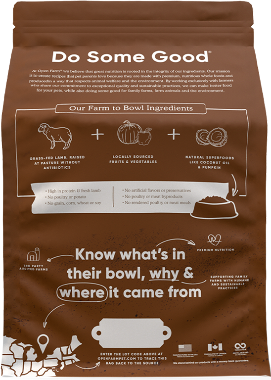 Pasture-Raised Lamb Dry Dog Food